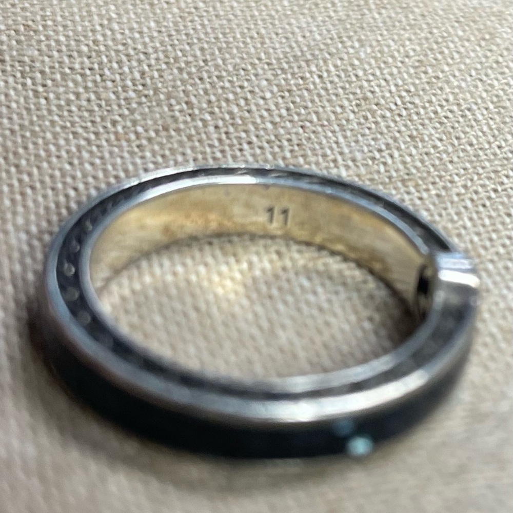 Gucci Logo Silver Ring Size 6 - Picture 7 of 9